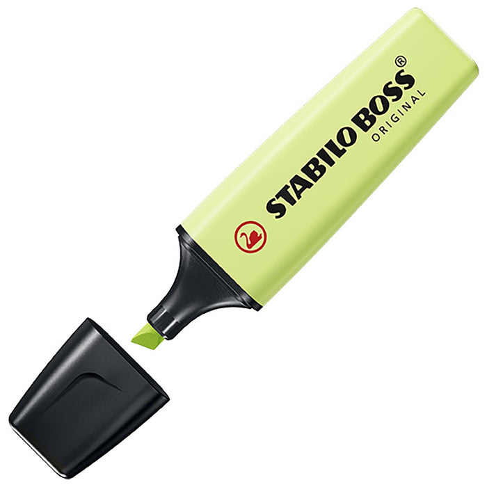 Evidenziatore - STABILO BOSS ORIGINAL Pastel - Confezione da 10 - Lime - B-Better Shop
