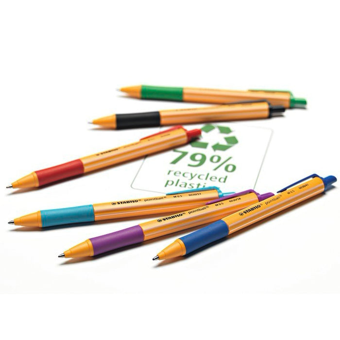 Penna a Sfera Ecosostenibile - STABILO pointball - 79% Plastica Ricicl—  bbetter