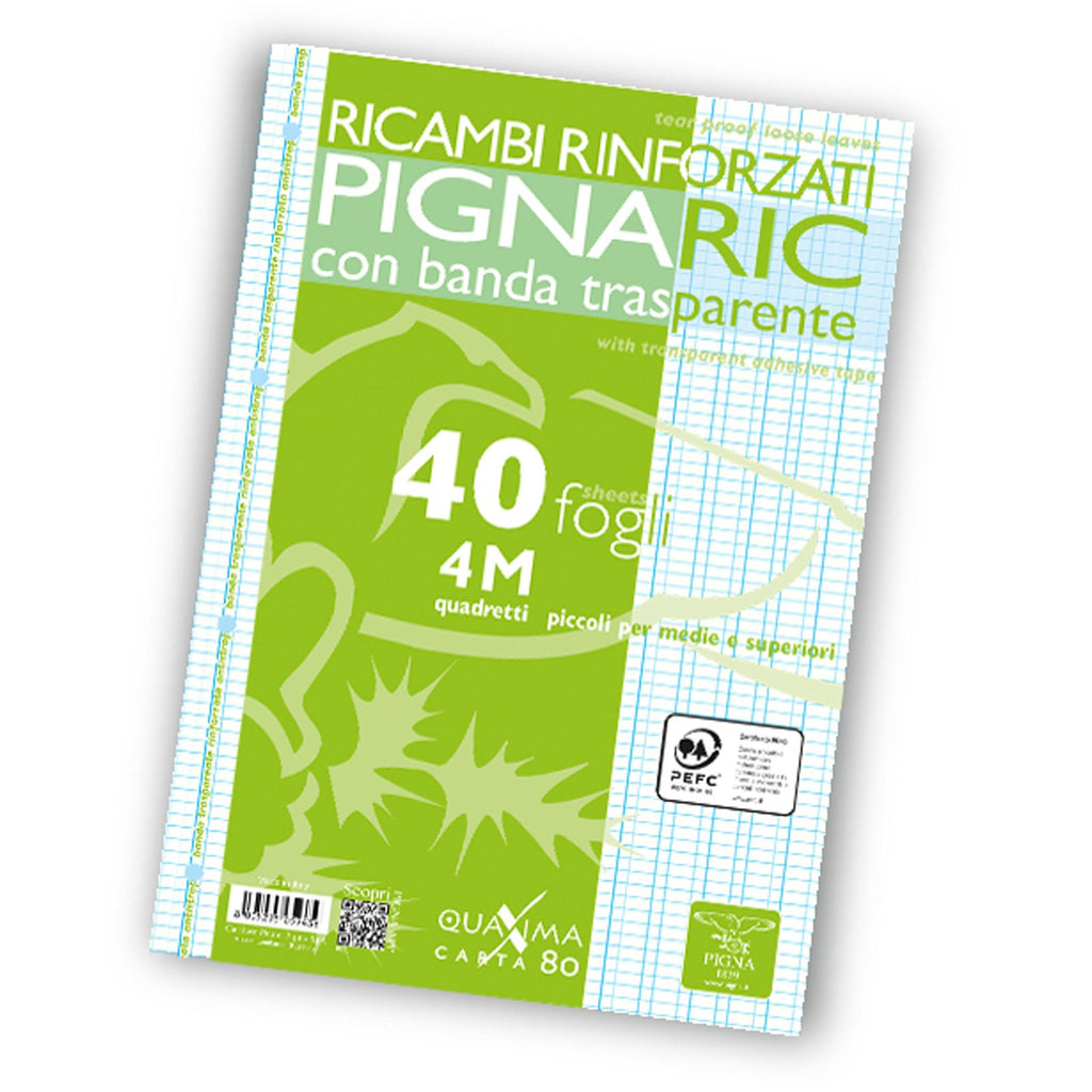 Pigna Monocromo - Quaderno Maxi Formato A4 - Rigatura 4M - Quadretti 4  millimetri - Elementari medie e superiori - Pacco da 10 Pezzi assortiti